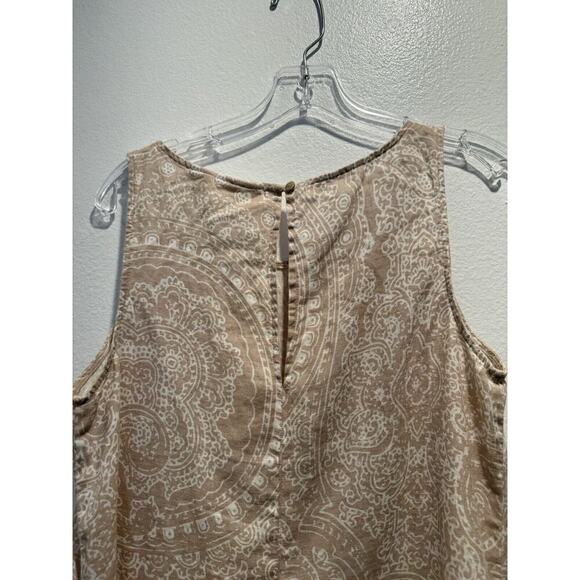 Cynthia Rowley Size Small Linen Dress Pockets Medallion Paisley Print Resort - Picture 3 of 9